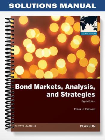 Chapter 10 Solutions Bond Markets Analysis Strategies 8th Edition