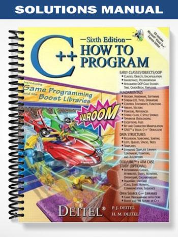 Solutions Manual for C++ How to Program 6th Edition by Harvey - Test ...