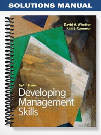 Solutions Manual for Developing Management Skills 8th Edition by ...