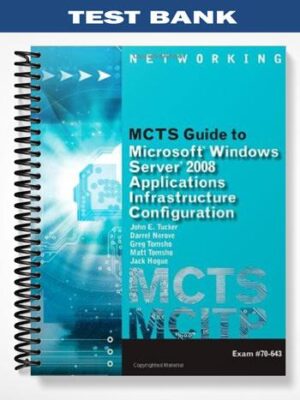 TestBankforMCTSGuidetoConfiguringMicrosoftWindowsServer2008ApplicationsInfrastructureExam70 6431stEditionbyTucker