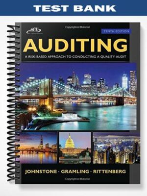 Test_Bank_for_Auditing_A_Risk_Based Approach_to_Conducting_a_Quality_Audit_10th_Edition_by_Johnstone
