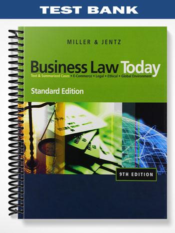 Test_Bank_for_Business_Law_Today_Standard_Edition_9th_Edition_by_Miller