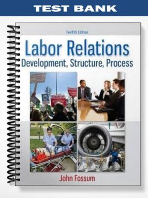 Test_Bank_for_Labor_Relations_Development_Structure_Process_10th_Edition_by_John_Fossum