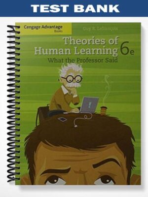 Test_Bank_for_Theories_of_Human_Learning_What_the_Professor_Said_6th_Edition_by_Lefrancois